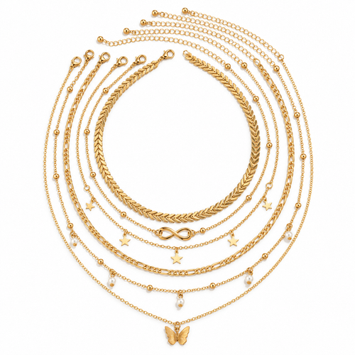 6 Pcs Infinite Love Necklace Set