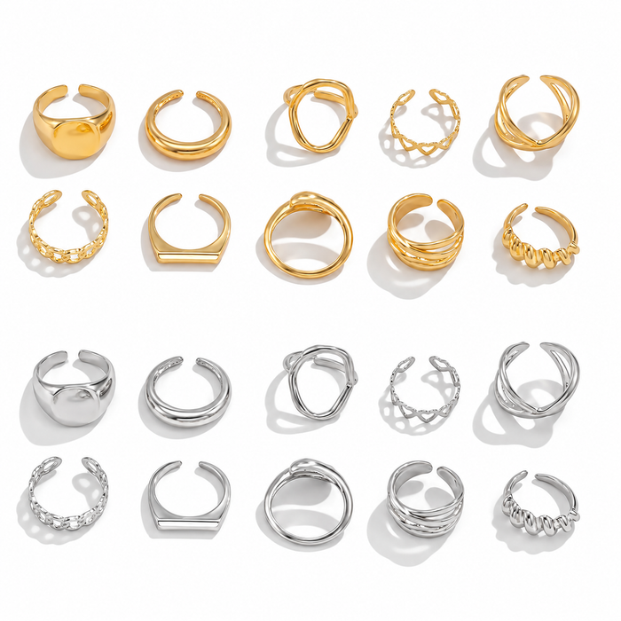 10 Pcs Vintage Rings Set