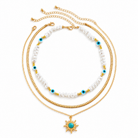 Evil Eye Away 3Pcs Necklace Set