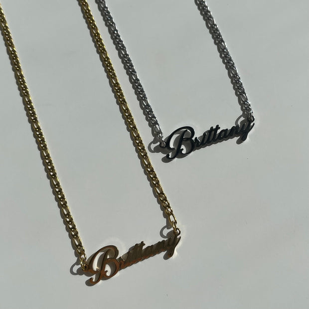 Custom/Personalized Nameplate Figaro Necklace