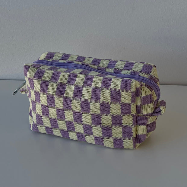 Checkered Toiletry Bag