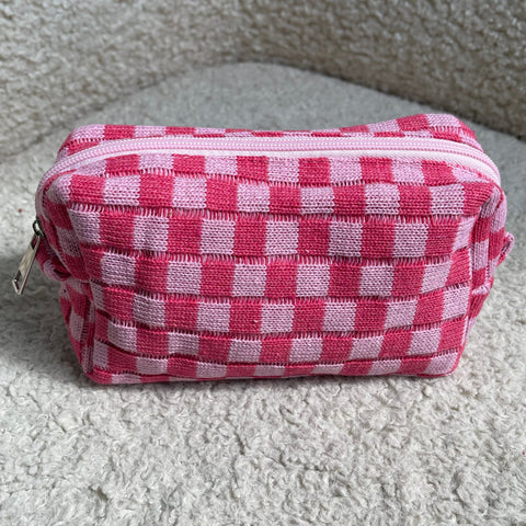 Checkered Toiletry Bag