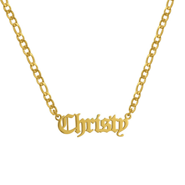 Custom/Personalized Nameplate Figaro Necklace