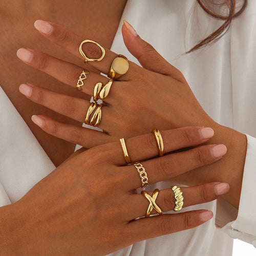 10 Pcs Vintage Rings Set - image 2