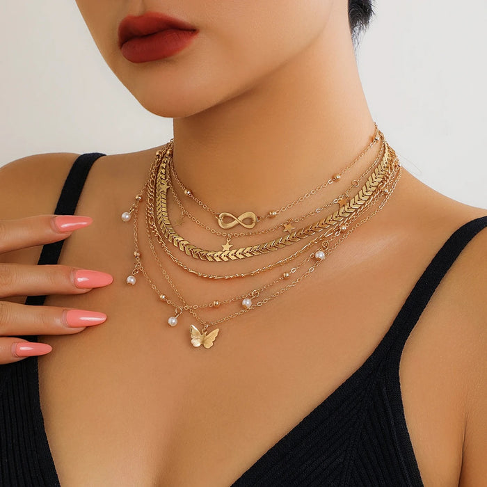 6 Pcs Infinite Love Necklace Set