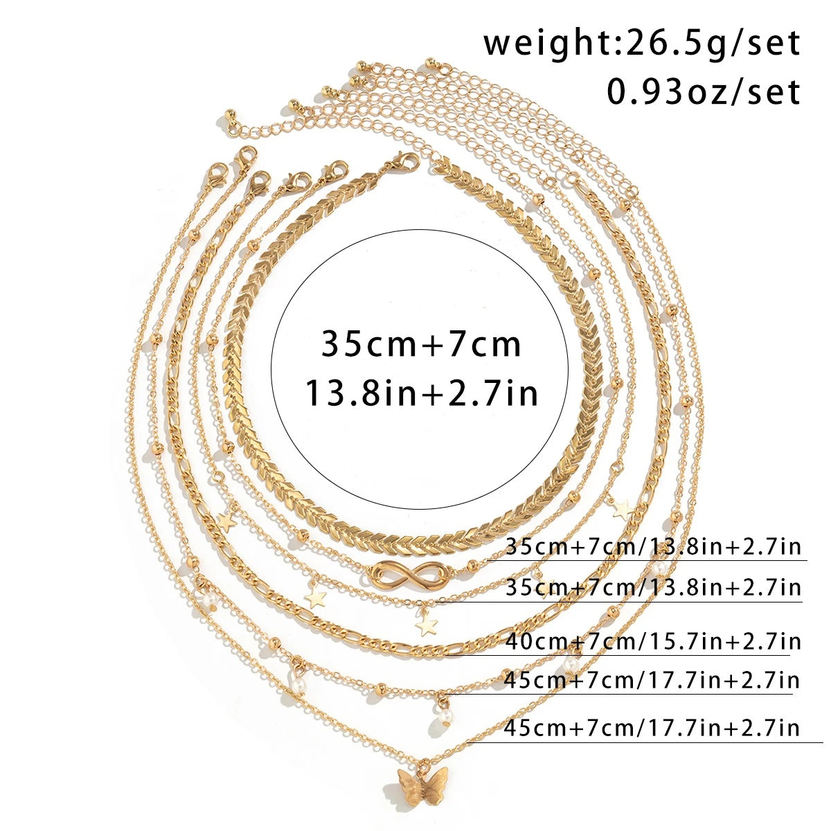 6 Pcs Infinite Love Necklace Set - image 5