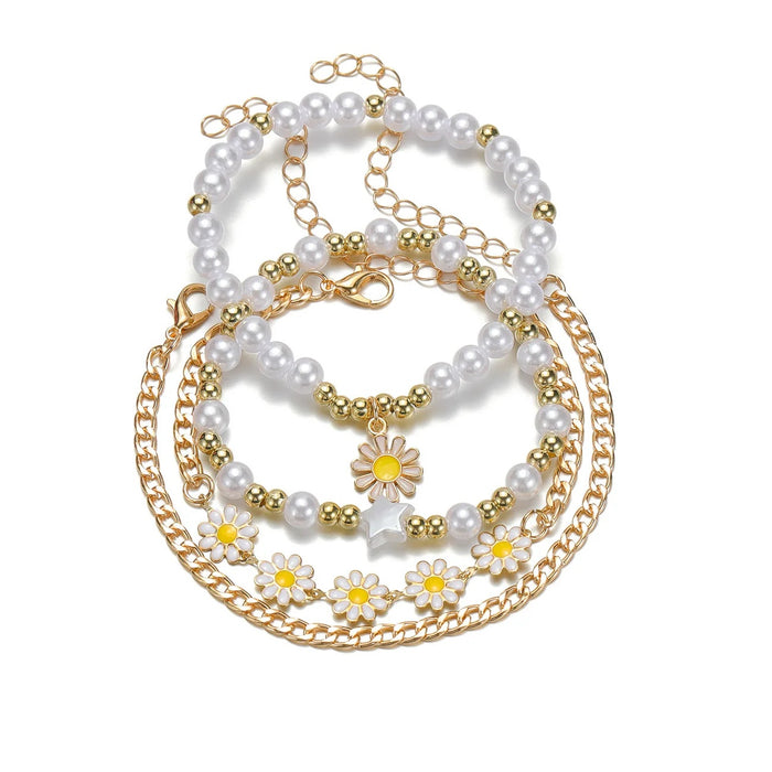 4 Pcs Bohemian Daisy Flower
