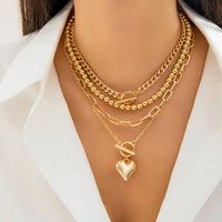 Love Locked Necklace 4PCs Set